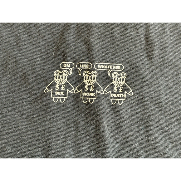 RADIOHEAD Black Stan Donwood TCHOCK Shirt Art 2000 Made by W.A.S.T.E. Men's XL - Picture 6 of 8